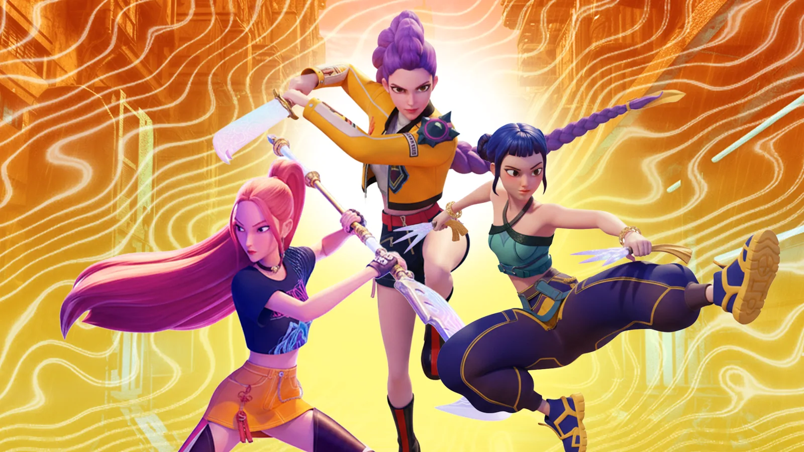 K-Pop Demon Hunters characters in Fortnite